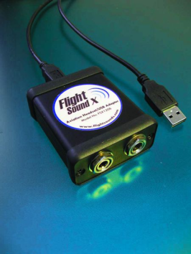 Flight Sound X Aviation Headset Adaptor for Real  Headset